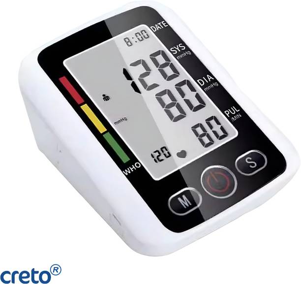 CRETO 3 Color Display Blood Pressure Monitor with Memory Function, Bp Monitor