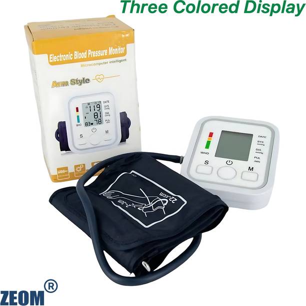 Zeom Electronic Blood Pressure Monitor, Upper Arm Cuff, Digital LCD-Display Bp Monitor