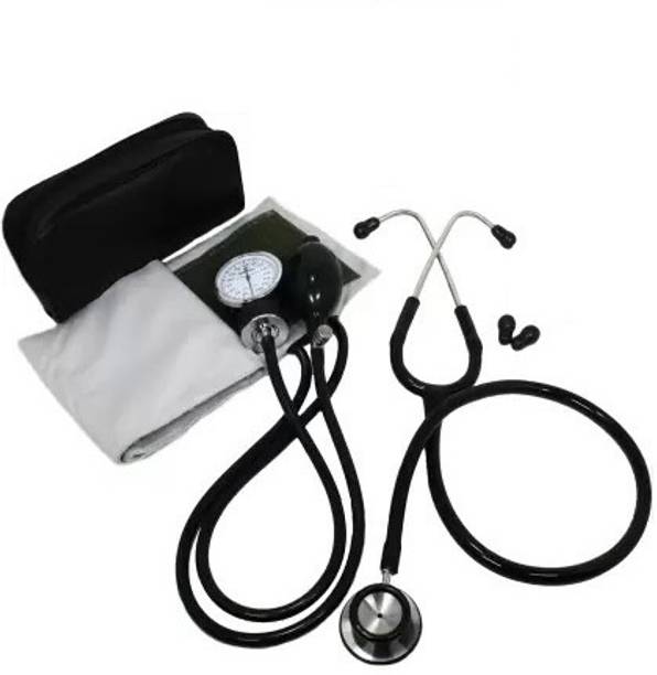 RnB Doctor Sphygmomanometer Made In Japan Dial Type Manual BP Monitor with Professional Stethoscope Gold Ring Chest Piece Bp Monitor