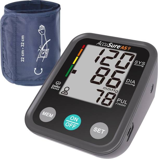 AccuSure AS9 Automatic + Advance Feature Blood Pressure Monitoring System for measuring BP AS9 Bp Monitor