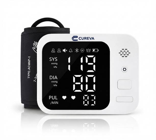 CUREVA A1 Digital Blood Pressure Monitor USB Rechargeable Bp Monitor