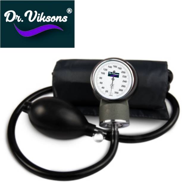 Dr Viksons Clock Dial Type Black Aneroid Manual Professional Sphygmomanometer & B.P Machine Bp Monitor