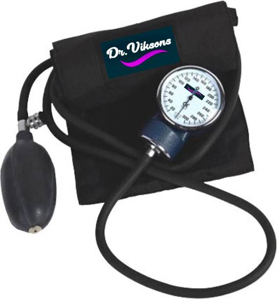 Dr Viksons Clock Dial Black Aneroid Manual Professional Sphygmomanometer & Blood Pressure Bp Monitor
