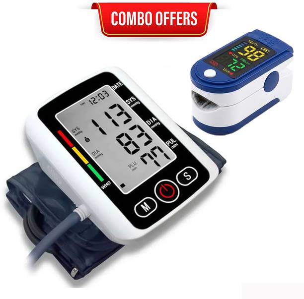 CRETO BP Monitor Combo Pack with LK87 Finger Pulse Oximeter Blood Oxygen Meter Bp Monitor