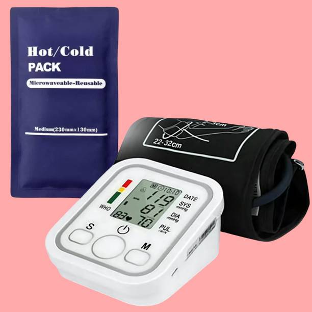 Balson AK-555 Digital Blood Pressure Monitor with Adjustable Comfort Cuff & Multipurpose Cold Gel Pack for Pain Relief I Bp Monitor