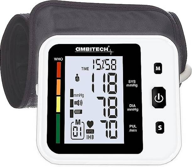 AMBITECH Digital Atomatic Blood Pressure Monitor (Made in India) Bp Monitor