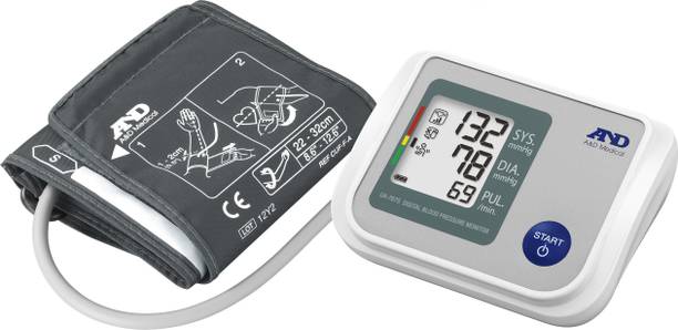 AND UA-767S-W Digital Blood Pressure Monitor | Irregular Heartbeat Detection| WHO BP Classification| Wider 22–42cm Cuff| High Memory 60 | Fit & Motion Alerts| Bp Monitor