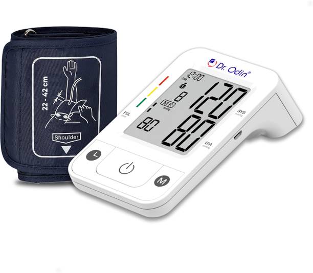 Dr. Odin BPCBOA-3H Blood Pressure Machine With Latest Technology | Support Two Users | WHO Function & Digital LCD Display| CE ISO Certified Automatic Upper Arm Machine & Accurate Adjustable Digital BP 22-42 cm Cuff Bp Monitor