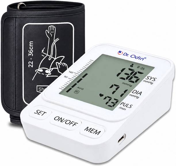 Dr. Odin OBP107 Automatic Digital Blood Pressure Machine Battery/USB Type C, Bp Monitor