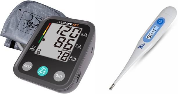 AccuSure Digital Thermometer for Adults & Child Comes with AS02 fully Automatic Bp Monitor