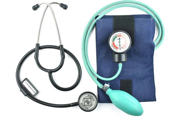 Dishan Analog Dial Type Sphygmomanometer Systolic and Diastolic Pressure Reading with Dx Stethoscope, Bp Monitor
