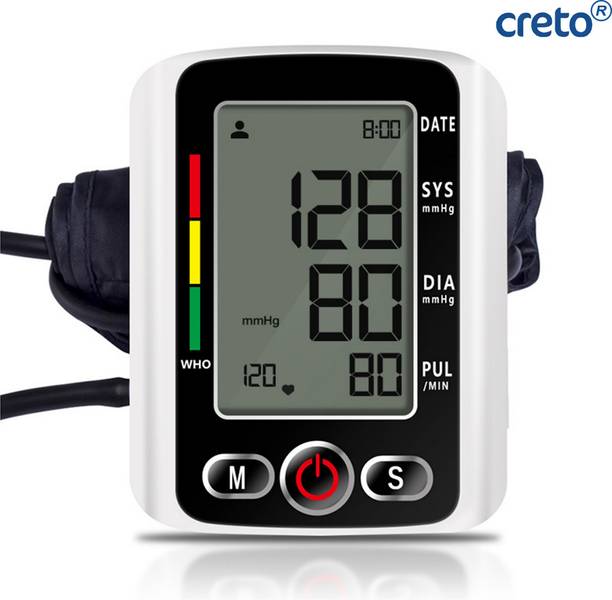CRETO 3 Color LCD, Blood Pressure Monitor, Upper Arm Cuff Bp Monitor