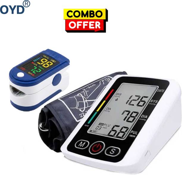 OYD Automatic BP Monitor with LK87 Oximeter for Health Monitoring with voice feature and 3 colour back light Bp Monitor