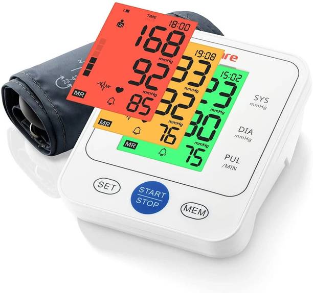 Sinocare BSX 16 3 Color Display Fully Automatic Blood pressure monitor With USB support BSX 16 Bp Monitor