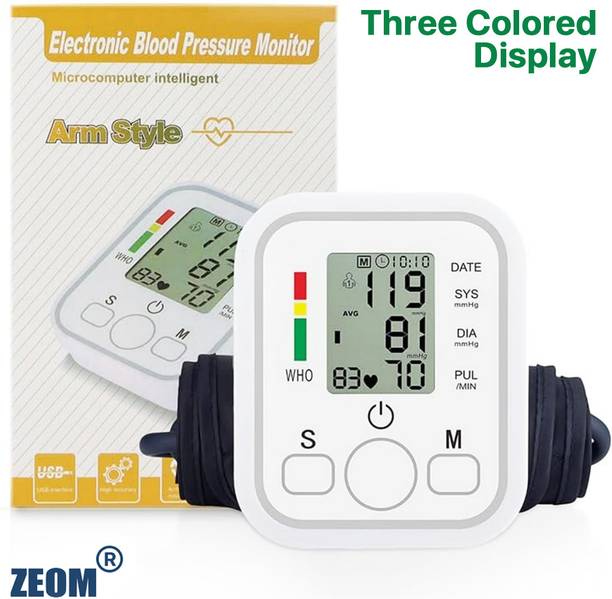 Zeom Digital Blood Pressure Monitor, Upper Arm Cuff, LCD Display_ Bp Monitor