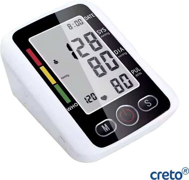 CRETO 3 Color Display Electronic BP Monitor, Upper Arm Cuff Bp Monitor