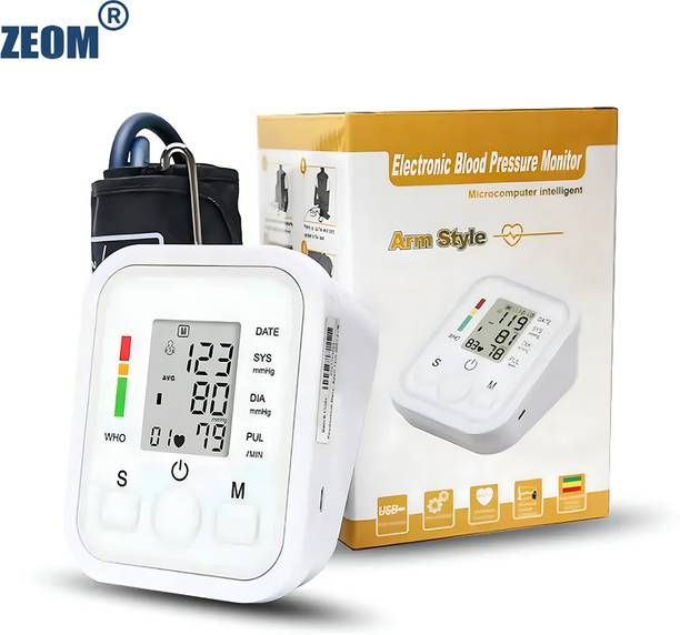 Zeom Blood-Pressure Digital Monitor, Upper Arm Cuff with Voice Announcement feature Bp Monitor