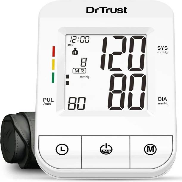 Dr Trust Dr Trust (USA) Fully Automatic i-Check Digital Blood Pressure Checking Machine with MDI Technology Bp Monitor (White)