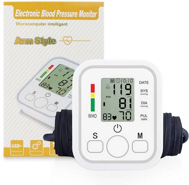 Zeom Upper Arm Electronic Blood Pressure Machine Automatic Measurement LCD Display- Bp Monitor
