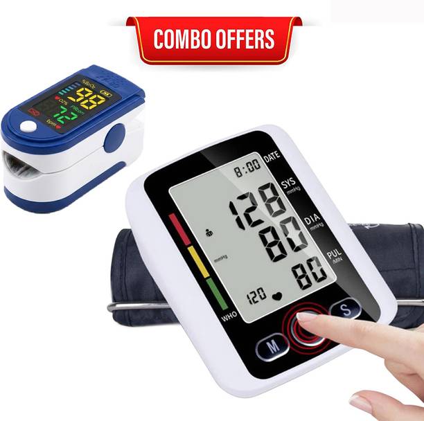 CRETO BP Monitor Combo with LK87 Blood Oxygen Monitor AAA Battery Included Bp Monitor