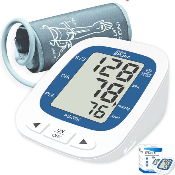 STANDARD BPCare Plus (AS-35K) Automatic Digital Blood Pressure Monitoring Machine for Heart Rate Monitor & Pulse Checking Meter | Most Accurate Device for Home - Bp Monitor