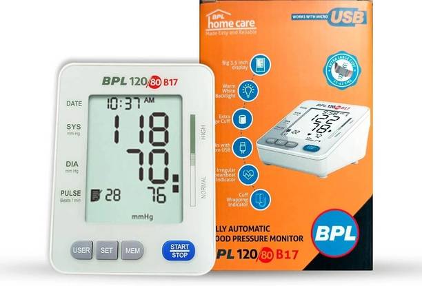 BPL 120/80 B17 Fully Automatic Digital Blood Pressure Monitor | Accurate BP Machine for Home Bp Monitor