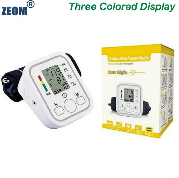 Zeom Blood Pressure Monitor, Upper Arm Cuff, LCD Display WHO Indicator_ Bp Monitor