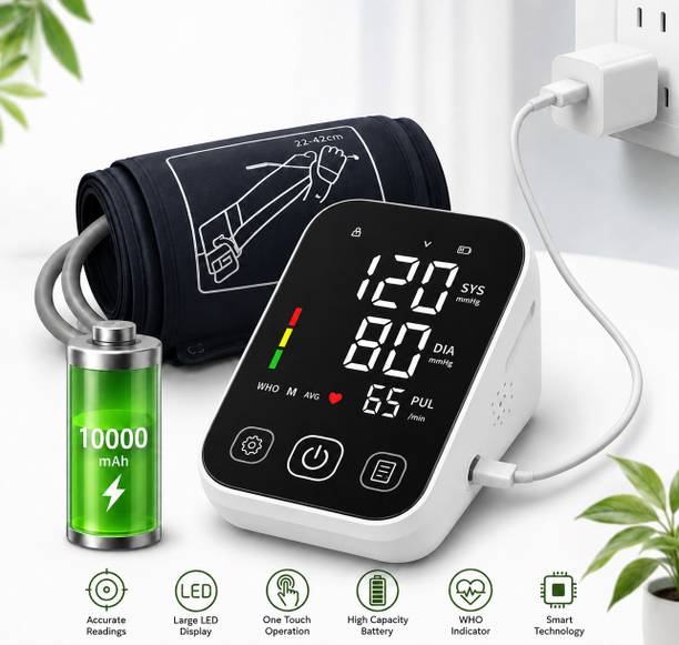 kiaan enterprises [RECHARGEABLE] Fully Automatic One Touch Digital BP MONITOR for Home use | Voice Broadcast {No need to Install Batteries} Bp Monitor