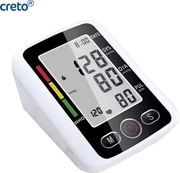 CRETO 3 Color Display BP Monitor, Upper Arm Cuff, (LCD Digital Display) Bp Monitor