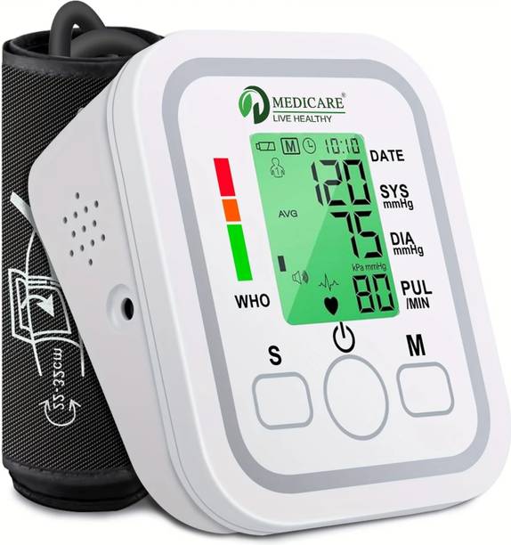 D MEDICARE DMEDIC-BP03 Digital Blood Pressure Monitor with Cuff, Automatic, Voice Function Bp Monitor