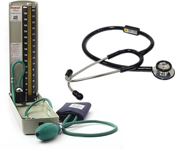 DIAMOND Deluxe Mercurial 120 With 3S Black Stethoscope Deluxe Bp Monitor