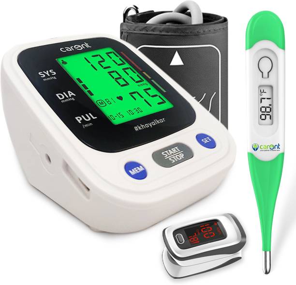 Carent Automatic Blood Pressure Machine BP51Pro with Pulse Oximeter and Thermomete BP machine for BP Check Bp Monitor