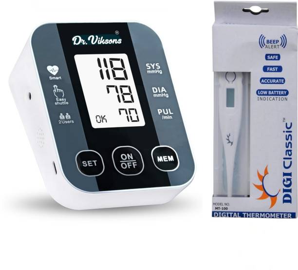 Dr Viksons Automatic Blood Pressure Monitor With Digital Thermometer Bp Monitor