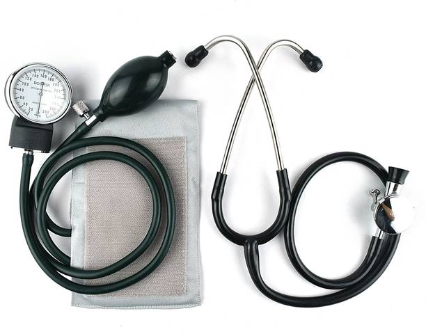 Dishan Sphygmomanometer Aneroid Type Manual Blood Pressure Child Bp Monitor With Cuff Wrapping Guide & H.Das Child Stethoscope Bp Monitor