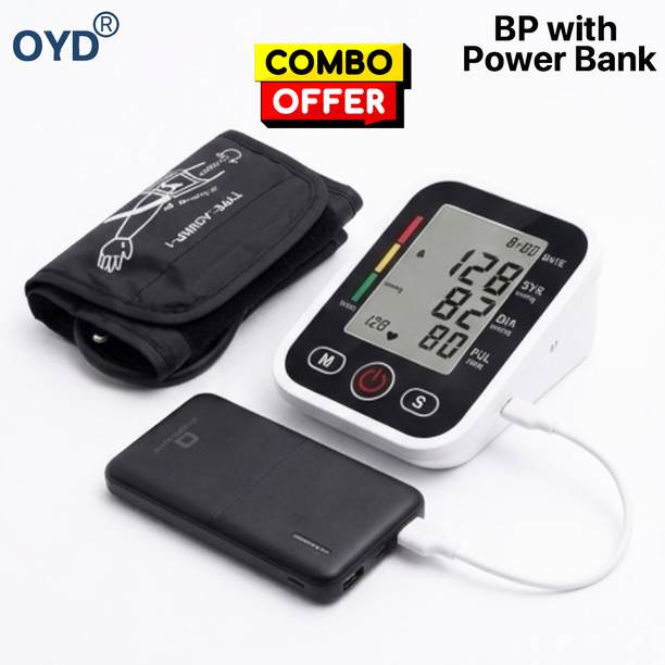 OYD Portable BP Monitor with Rechargeable Power Bank Travel Combo With Colour Back Light & Voice Announcemnet Bp Monitor