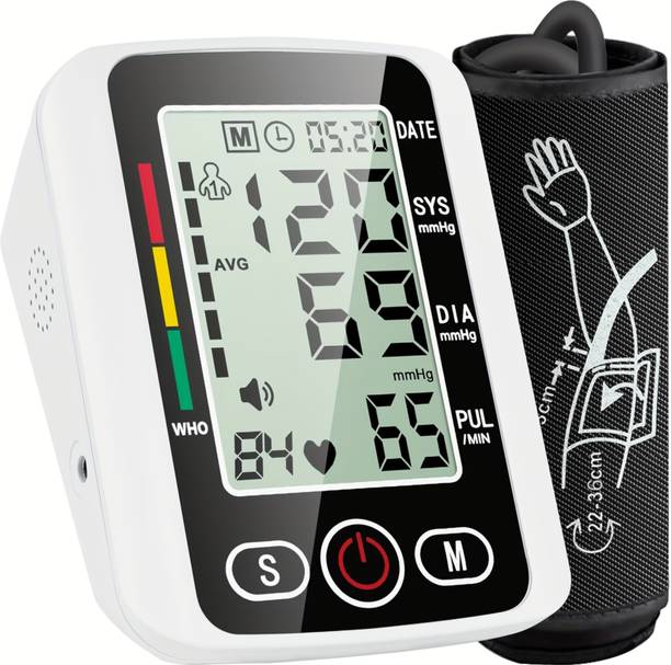 Aika Digital BP Monitor for Measuring Blood Pressure, Fully Automatic, Microcomputer Intelligent Technology, Large Display, Voice Broadcast, Pulse Detection - Bp Monitor