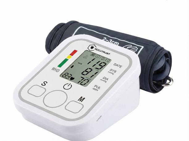 Accutrust BP 190 Uppar Digital Upper Arm Blood Pressure Monitor with LCD Display & WHO Indicator Bp Monitor