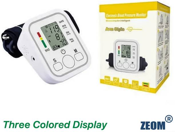 Zeom Electronic Digital BP Monitor, Upper Arm Cuff, LCD Display WHO-Indicator Bp Monitor