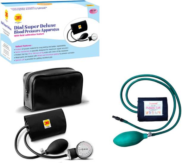 3S Dial Super Deluxe 3SDL400 Aneroid Sphygmomanometer and Diamond Pediatric Bp Cuff Bp Monitor