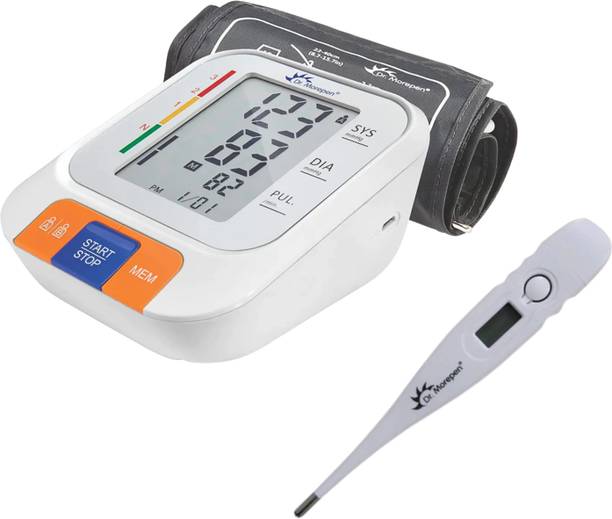 Dr. Morepen P-15 Automatic Blood Pressure Monitor with MC-110 Digital Thermometer (Combo Pack, 3 Years Warranty) Bp Monitor