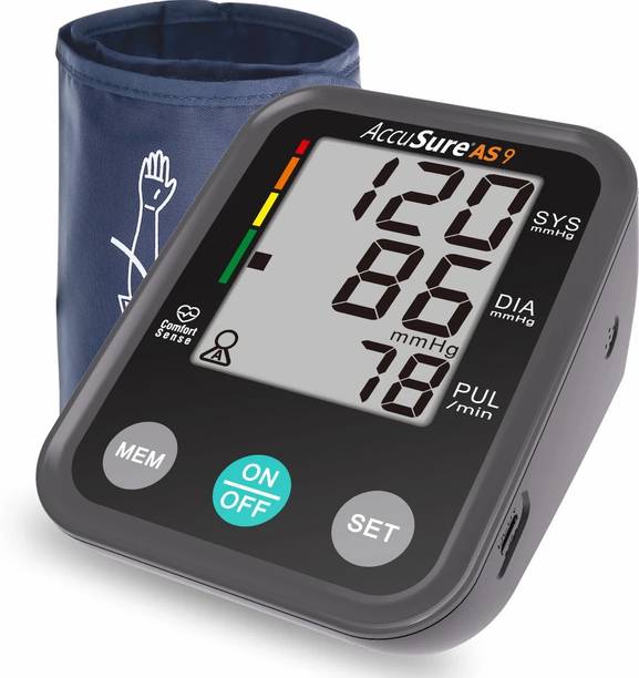 AccuSure AS9 Automatic + Advance Feature Blood Pressure Monitoring System for measuring BP AS9 Bp Monitor