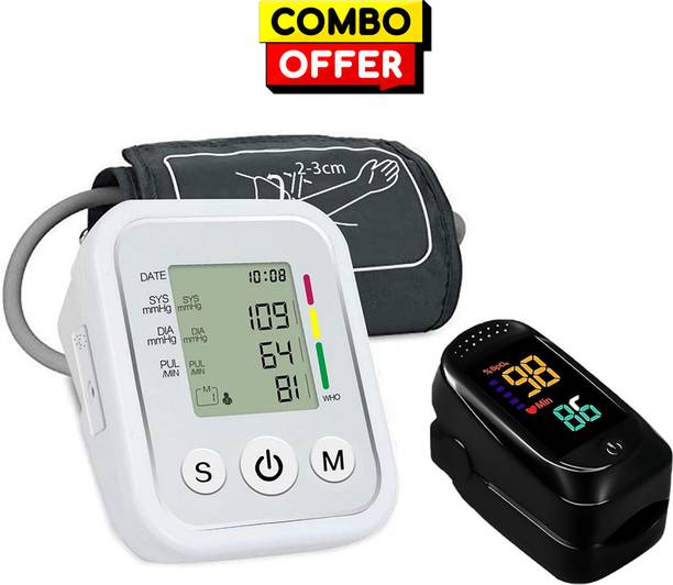 OYD BP Machine with Big Display and A2 Pulse Oximeter for Healthcare with voice feature and 3 colour back light Bp Monitor