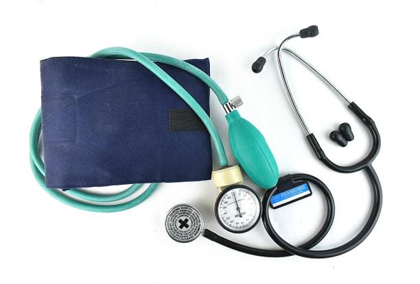 Dishan Mediline Blood Pressur Monitor Rubber Cuff Diamond Regular Stethoscope for Doctors and Medical Students Bp Monitor