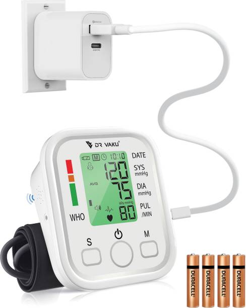 DR VAKU 2in1 Combo Pack 20w PD QC Fast USB Type C Adapter + BP Machine Digital Fully Automatic with Talking Function Bp Monitor