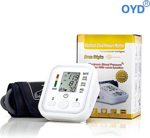 OYD LED Display Blood Pressure Monitor with USB Type-C Input Colour Display With Voice Function Bp Monitor