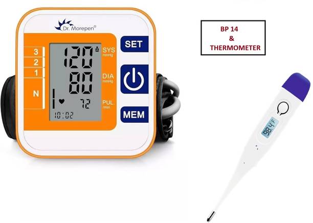 Dr. Morepen BP 14 Fully Automatic Digital Blood Pressure Monitor with thermometer BP 14 Bp Monitor