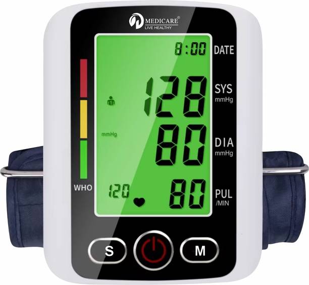 D MEDICARE DMBP04 Fully Automatic Digital BP Monitor |Accurate Reading with Voice Assistance Bp Monitor