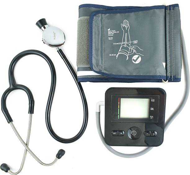 Dishan BM-30 Digital Upper Arm Pluse Measurement Monitor With H.das Stethoscope Hypertension Indicator Blood Pressure Monitor with Cuff Wrapping Guide Bp Monitor