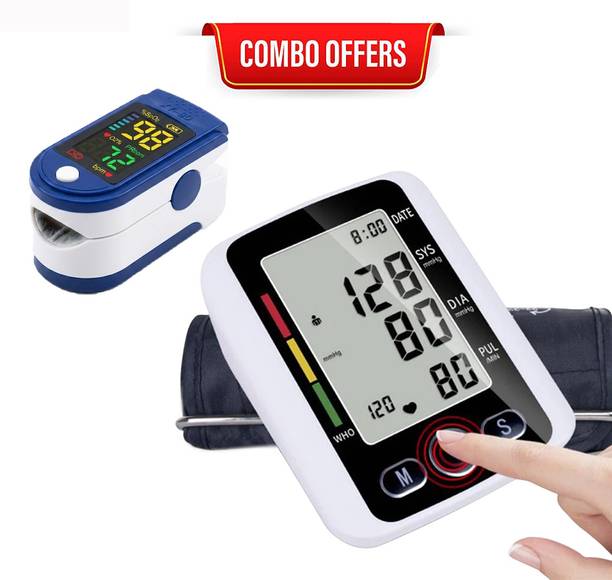 CRETO Digital BP Machine with LK87 Fingertip Oxygen Pulse Monitor Combo Bp Monitor