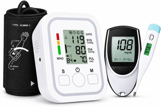 PLEXAL YELLOW-BP-WITH-GLUCO-THERMO Bp Monitor